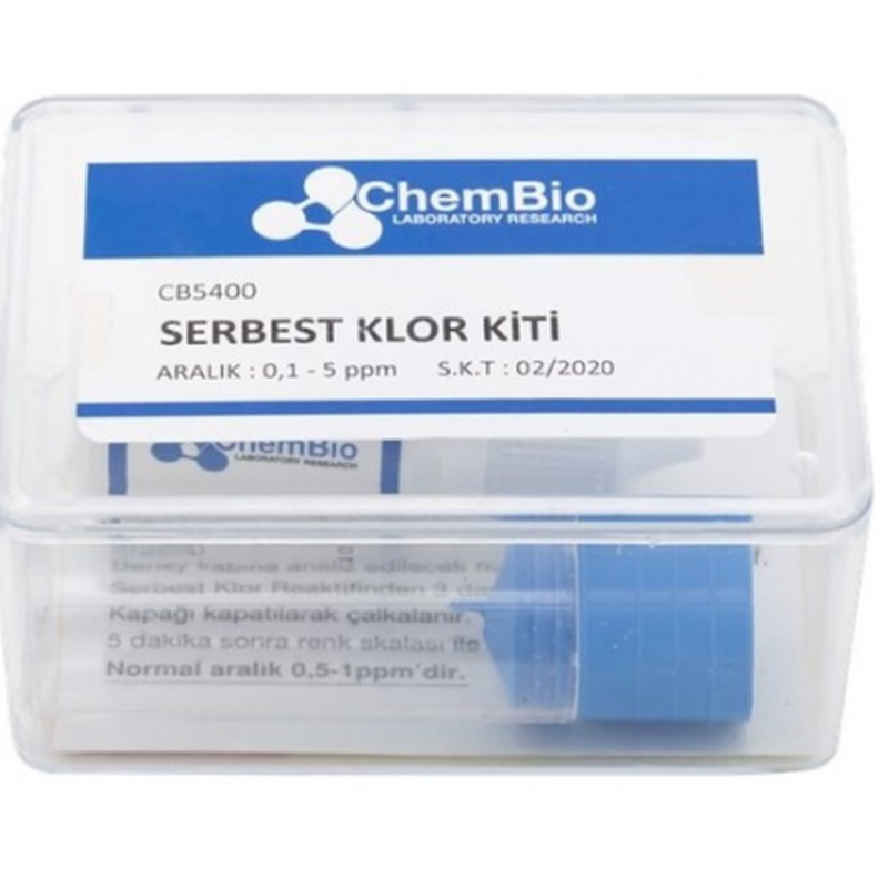 Serbest Klor Test Kiti ( 0,1 - 0,3 - 0,5 - 1 - 3 - 5 ppm)